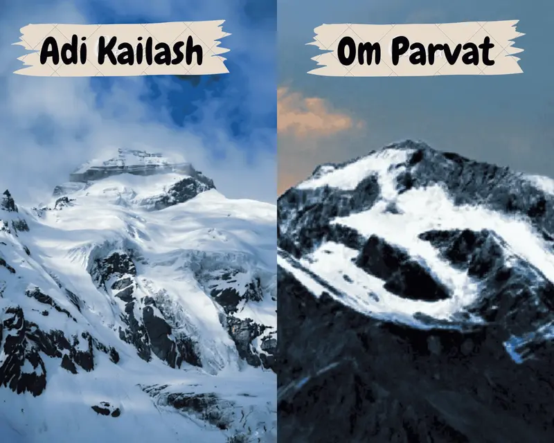 Adi Kailash and Om Parvat